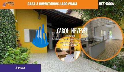 CASA 3 DORMITORIOS LADO PRAIA A VISTA FLORIDA MIRIM MONGAGUA