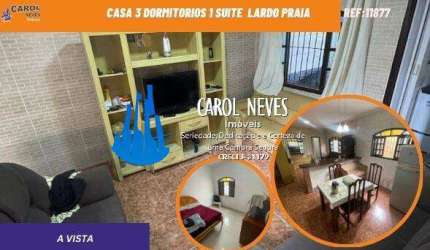 CASA 2 DORMITORIOS  1 SUITE LADO PRAIA MONGAGUA