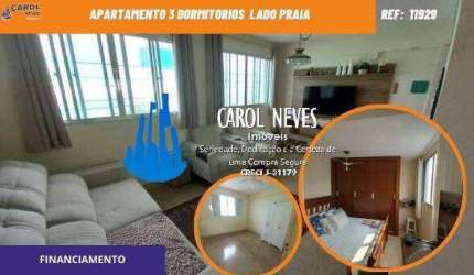 APARTAMENTO 3 DORMITORIOS SUITE LADO PRAIA FINANCIAMENTO MONGAGUA