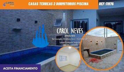 CASAS TERREAS 2 DORMITORIOS PISCINA FINANCIAMENTO BANCARIO MONGAGUA