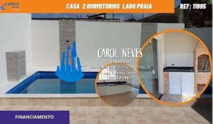 CASA 2 DORMITORIOS PISCINA LADO PRAIA FINANCIAMENTO ITANHAEM