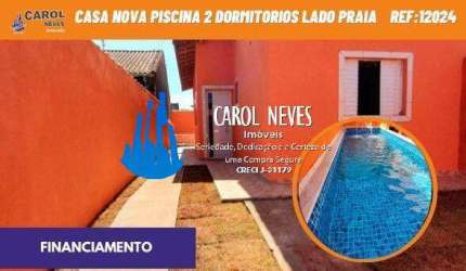 CASA NOVA 2 DORMITORIOS LADO PRAIA FINANCIAMENTO ITANHAEM