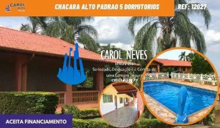 CHACARA ALTO PADRAO 5 DORMITORIOS FINANCIAMENTO BANCARIO BOITUVA