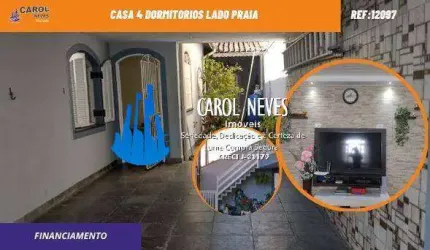 CASA 4 DORMITORIOS LADO PRAIA FINANCIAMENTO BANCARIO ITANHAEM