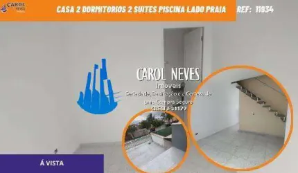 SOBRADO EM CONDOMINIO 2 DORMITORIOS 2 SUITES PISCINA LADO PRAIA ITANHAEM