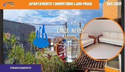 APARTAMENTO 1 DORMITORIO LADO PRAIA FINANCIAMENTO PRAIA GRANDE