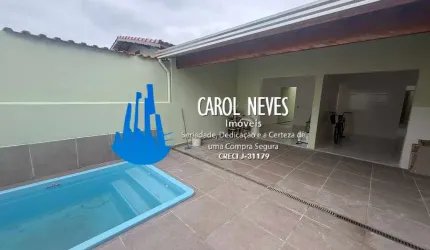 CASA NOVA 2 DORMITORIOS PISCINA LADO PRAIA FINANCIAMENTO MONGAGUA