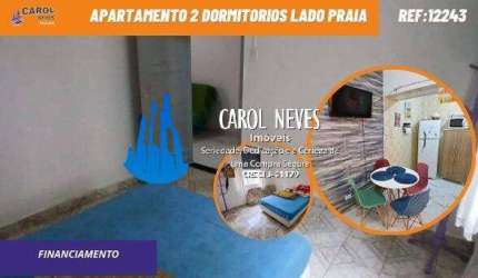 APARTAMENTO 1 DORMITORIO LADO PRAIA FINANCIAMENTO MONGAGUA