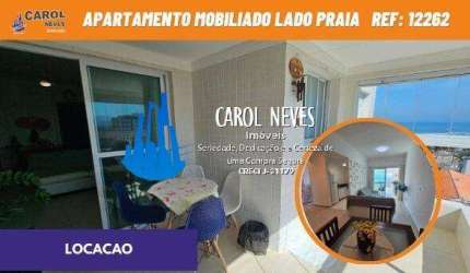 APARTAMENTO LOCACAO MOBILIADO LADO PRAIA 2 DORMITORIOS PISCINA