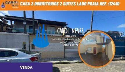 CASA 2 DORMITORIOS 2 SUITES CHURRASQUEIRA LADO PRAIA MONGAGUA