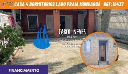 CASA 4 DORMITORIOS CHURRASQUEIRA LADO PRAIA FINANCIAMENTO MONGAGUA