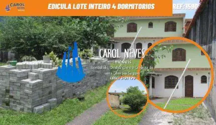 EDICULA LOTE INTEIRO 4 DORMITORIOS JARDIM PRAIA GRANDE MONGAGUA