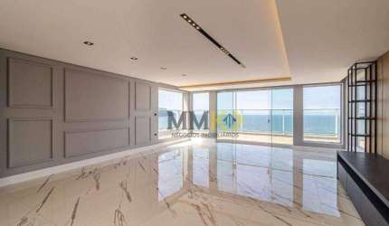 Cobertura Penthouse com 4 dormitórios e vista mar panorâmica, totalmente reformada em Santos/SP.