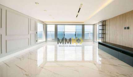 Cobertura Penthouse com 4 dormitórios e vista mar panorâmica, totalmente reformada em Santos/SP.