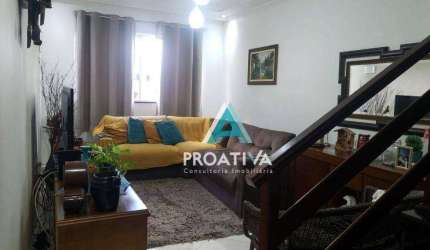 Sobrado com 3 dormitórios à venda, 114 m²  - Jardim Progresso - Santo André/SP