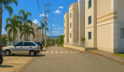 Apartamento para Locação em Taubaté, Parque Aeroporto, 2 dormitórios, 1 banheiro, 1 vaga
