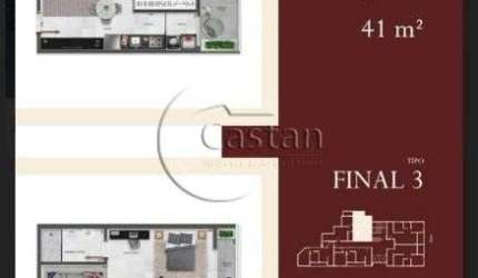 Apartamento com 1 quarto à venda na Praça Jardinópolis, --, Vila Carrão, São Paulo, 36 m2 por R$ 292.600