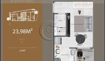 Apartamento com 1 quarto à venda na Rua Umuarama, --, Vila Prudente, São Paulo, 24 m2 por R$ 242.000
