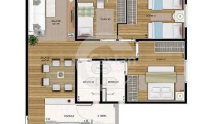 Apartamento com 3 quartos à venda na Rua Rego Barros, --, Vila Formosa, São Paulo, 61 m2 por R$ 390.000