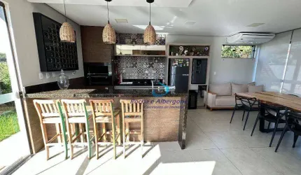 Linda Térrea Casa no Cond. Villagio do Engenho, 3 quartos, sendo uma suíte master, 2 demi-suite, planejados, salas, gourmet, piscina aquecida, 4 vagas