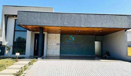 Casa Nova Térrea Condomínio Bellevie 3 suítes sendo uma master com closet Salas integradas ao Gourmet com Pé Direito Duplo 6 vagas 2 Lavabos
