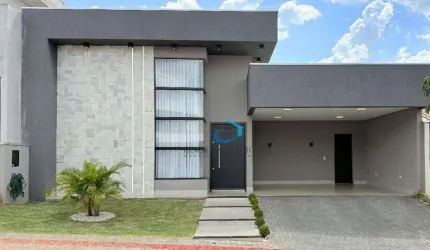 Casa térrea Condomínio Bellevie Projeto Moderno Bem localizada Terreno Plano 3 quartos sendo 1 suíte com closet e banheira 4 vagas Planejados Ar cond.