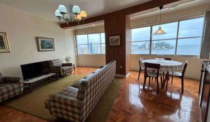 Apartamento 2 Quartos, Sala de estar e sala de jantar, 1 Cozinha, 2 Banheiros,  1 Dependência de empregada completa - Vista mar
