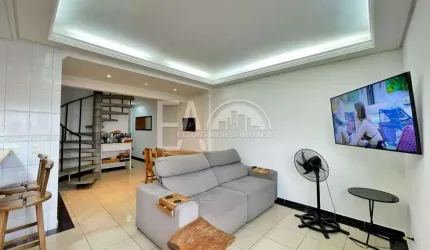 Cobertura com 2 suítes mobiliada para alugar em Santos-SP