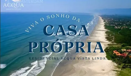 Viva o sonho da casa própria na praia, Residencial Acqua Vista Linda em Bertioga!