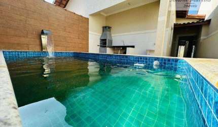 CASA NOVA COM PISCINA LADO PRAIA NA CIDADE DE MONGAGUÁ