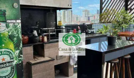 Linda Cobertura com 3 dormitórios à venda, 207 m² por R$ 960.000 - Marapé - Santos/SP