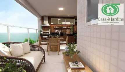Apartamento com 3 dormitórios à venda, 148 m² por R$ 1.846.856,00 - Canto do Forte - Praia Grande/SP