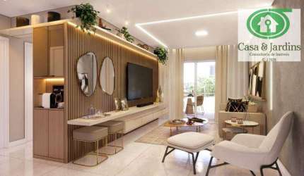 Apartamento com 3 dormitórios à venda, 104 m² por R$ 721.652,00 - Aviação - Praia Grande/SP