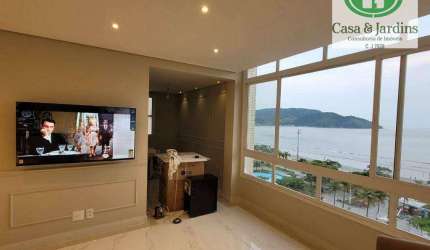 Incrivel Apartamento de dois dormitorio  com Vista deslumbrante do Mar,  na  Praia da Aparecida proximo da Ponta da Praia e EmbareSanto
