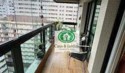 Frente ao Mar - Apartamento 3 dormitórios locação 110 m² -  Pompéia - Santos/SP