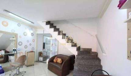 Sobrado com 3 dormitórios para alugar, 137 m² por R$ 7.080,00/mês - Jardim - Santo André/SP