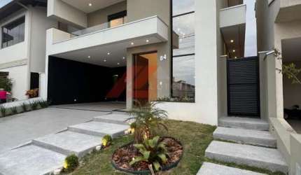 Casa de Luxo em Condomínio - 4 suítes, 8 vagas e 250m² - Tremembé-SP, Condomínio Vale do Sol