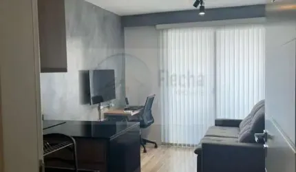 Brooklin - Lindo apto 37m², 1 suíte, lavabo, varanda, cozinha aberta, 1 vaga. Lazer do condomínio: Piscina com raia, academia de ginástica, espaço gourmet, salão de festas, home office e gazebo.
