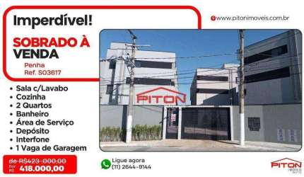 Sobrado à venda, 92 m² por R$ 418.000,00 - Penha - São Paulo/SP