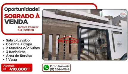 Sobrado - Jardim Popular - SP.