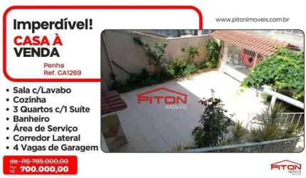Casa com 3 dormitórios à venda, 143 m² - Penha - São Paulo/SP