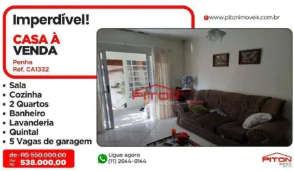 Casa Térrea - Penha - São Paulo/SP