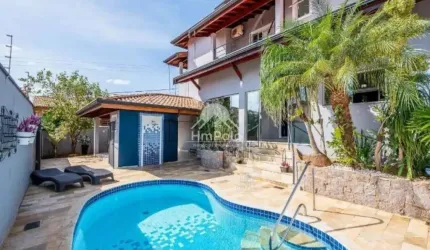Casa com 5 quartos 4 suítes 6 banheiros 6 vagas para locação ou venda no Mansões Santo Antônio em Campinas-SP