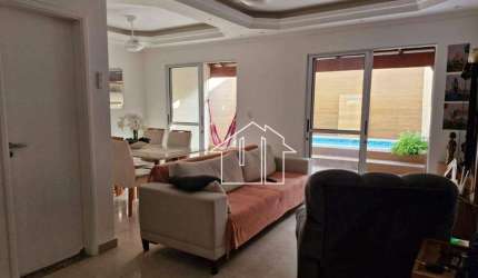 Linda Casa para venda no Villa Branca em condomínio fechado com piscina, 120m², 3 dorms, sendo 1 suíte, 3 vagas