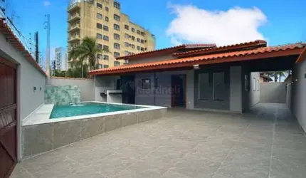 Casa à venda em Mongaguá-SP, Vila Atlântica: 3 quartos, 2 suítes, 1 sala, 3 banheiros, 3 vagas, 93m².