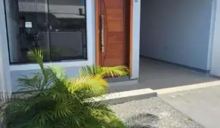 Casa Geminada de 3 quartos com suíte Lot. Manoel de Melo, bairro Forquilhas em São José. - CA1342