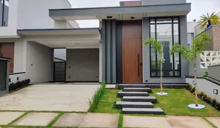 Casa térrea para venda com 3 suítes e piscina no Condomínio Mosaico da Serra.