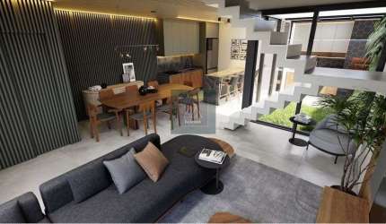 Sobrado em Condomínio - 120m² + 40m² de terraço. 3 quartos com 1 suíte. 1 vaga. Entrega Julho/25.
