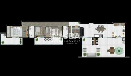 Apartamento com 3 quartos à venda na Rua Marechal Deodoro da Fonseca, 152, Centro, São José dos Pinhais, 103 m2 por R$ 815.141