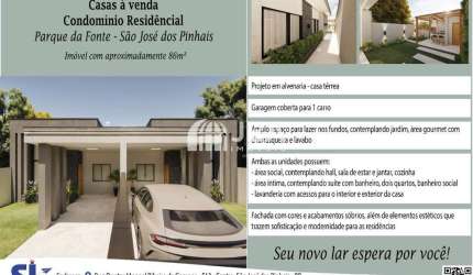 Casa com 3 quartos à venda na Rua Professor Antônio Dantas, 1552, Parque da Fonte, São José dos Pinhais, 86 m2 por R$ 600.000